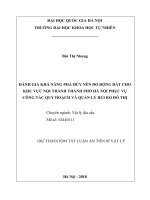 ĐÁNH GIÁ KHẢ NĂNG PHÁ hủy nền DO ĐỘNG đất CHO KHU vực nội THÀNH THÀNH PHỐ hà nội PHỤC vụ CÔNG tác QUY HOẠCH và QUẢN lý rủi RO đô THỊ 