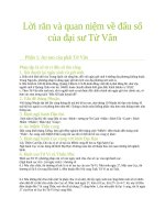 Lời răn và quan niệm về đẩu số của đại sư tử vân 