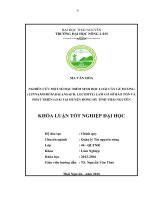 Nghiên cứu một số đặc điểm sinh học loài cây Gù hương (Cinnamomum balansae H. Lecomte) làm cơ sở bảo tồn và phát triển loài tại huyện Đồng Hỷ  tỉnh Thái Nguyên. (Khóa luận tốt nghiệp)