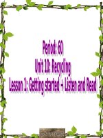 English 8: Unit 10: recycling