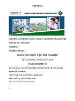 ĐỀ TÀI BÁO CÁO TỐT NGHIỆP NGÀNH DƯỢC SĨ BỆNH VIỆN XANH PON