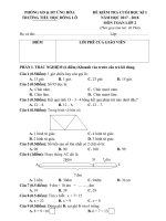 Đề thi cuối học kì 1 môn toán lớp 2