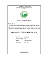 Áp dụng biện pháp chăm sóc, nuôi dưỡng và phòng trị bệnh cho lợn con, giai đoạn từ sơ sinh đến 21 ngày tuổi tại công ty cổ phần Thiên Thuận Tường  tỉnh Quảng Ninh. (Khóa luận tốt nghiệp)