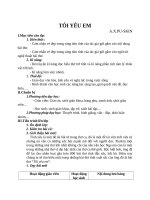 Giáo án ngữ văn 11: Tôi yêu em