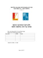 Báo cáo bài tập lớn Thông Tin Vệ Tinh  Thầy Lâm Hồng Thạch