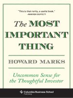 the most important thing  howard marks 