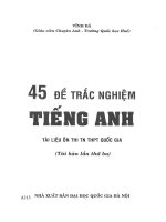 45 đề trắc nghiệm môn Tiếng Anh  Vĩnh Bá