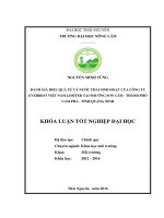 Đánh giá hiệu quả xử lý nước thải sinh hoạt của Công Ty Everbest Việt Nam Limited tại Phường Sơn Cẩm  thành phố Cẩm Phả  tỉnh Quảng Ninh. (Khóa luận tốt nghiệp)