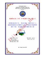 Đánh giá chất lượng dịch vụ cho vay của khách hàng cá nhân tại ngân hàng NNPTNT huyện hương khê   PGD phúc trạch  hà tĩnh 