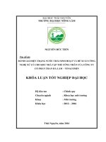 Đánh giá hiện trạng nước thải sinh hoạt và đề xuất công nghệ xử lý cho khu nhà tập thể công nhân của công ty Cổ phần than Hà Lầm – Vinacomin. (Khóa luận tốt nghiệp)