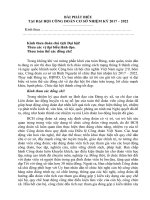 Phát biểu của lãnh đạo xã trong đại hội công đoàn