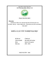 Đánh giá công tác chuyển quyền sử dụng đất tại xã Phúc Thuận  Thị xã Phổ Yên  tỉnh Thái Nguyên giai đoạn 2013– 2015. (Khóa luận tốt nghiệp)
