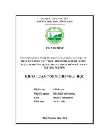 Ứng dụng công nghệ tin học và máy toàn đạc điện tử thực hiện công tác chỉnh lí tờ bản đồ địa chính số18 tỉ lệ 1 500 phường Quang Trung  thành phố thái Nguyên  tỉnh Thái Nguyên (Khóa luận tốt nghiệp)