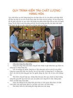 QUY TRÌNH KIỂM TRA CHẤT LƯỢNG HÀNG hóa