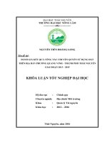 Đánh giá kết quả công tác chuyển quyền sử dụng đất trên địa bàn phường Quang Vinh  Thành phố Thái Nguyên giai đoạn 20132015. (Khóa luận tốt nghiệp)