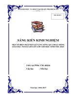 Một số biện pháp rèn kĩ năng sống qua hoạt động giáo dục ngoài giờ lên lớp (HĐGDNGLL) cho học sinh tiểu học 