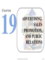 Marketing  chapter 19 advertising sales promotion and public relations 
