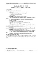 Giáo án Đại số 10 chương 6 bài 1: Cung và góc lượng giác