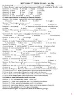 ôn tập học kì 2 tiếng anh 11