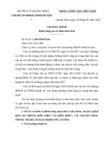 Chương trình hành động của cá nhân năm 2018