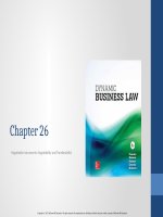 Dynamic business law 4e kubasek 4e CH26 