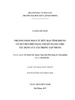 Phương pháp phần tử hữu hạn tính khung có xét biến dạng trượt ngang chịu tác dụng của tải trọng tập trung   