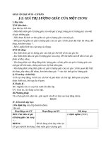 Giáo án Đại số 10 chương 6 bài 2: Giá trị lượng giác của một cung