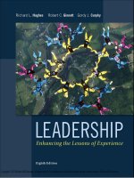 Leadership enhancing the lessons of experience 8th by hughes curphy chap 01 