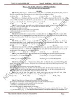 phân loại đề thi lý đại học theo các chương