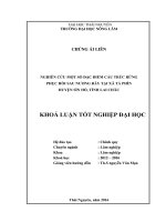 Nghiên cứu một số đặc điểm cấu trúc rừng phục hồi sau nương rẫy tại xã Tả Phìn  huyện Sìn Hồ  tỉnh Lai Châu. (Khóa luận tốt nghiệp)