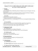 Giáo án Đại số 10 chương 6 bài 1: Cung và góc lượng giác