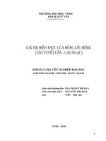 Giá trị hiện thực của hồng lâu mộng (tào tuyết cần   cao ngạc) 