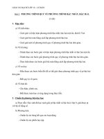 Giáo án Đại số 10 chương 3 bài 2: Phương trình quy về phương trình bậc nhất, bậc hai