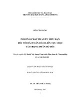 Phương pháp phần tử hữu hạn đối với bài toán dầm liên tục chịu tải trọng phân bố đều 