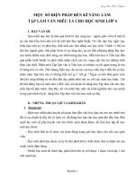 SKKN MỘT  SỐ BIỆN PHÁP RÈN KĨ NĂNG LÀM  TẬP LÀM VĂN MIÊU TẢ CHO HỌC SINH LỚP 4