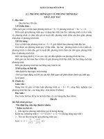 Giáo án Đại số 10 chương 3 bài 2: Phương trình quy về phương trình bậc nhất, bậc hai