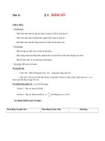 Giáo án Đại số 10 chương 2 bài 1: Hàm số