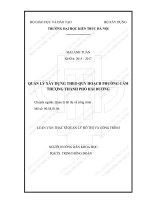 Quản lý xây dựng theo quy hoạch phường cẩm thượng thành phố hải dương (tt) 