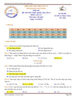 Đề thi THPT quốc gia lần 2 môn vật lý mới nhất 2018 