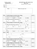 Đề kiểm tra môn toán lớp 4   HK 2 2018 mới nhất 