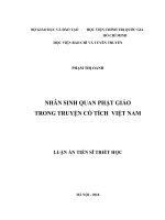 LUẬN ÁN TIẾN SĨ TRIẾT HỌC: NHÂN SINH QUAN PHẬT GIÁO TRONG TRUYỆN CỔ TÍCH  VIỆT NAM