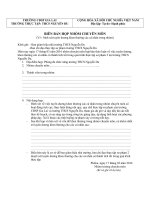 BIÊN BẢN HỌP NHÓM CHUYÊN MÔN