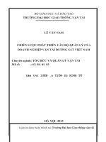 Tóm tắt luận án Tiến sĩ: CHIẾN LƯỢC PHÁT TRIỂN CÁN BỘ QUẢN LÝ CỦA DOANH NGHIỆP VẬN TẢI ĐƯỜNG SẮT VIỆT NAM