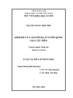 Sinh kế của người Mạ ở vườn Quốc gia Cát Tiên