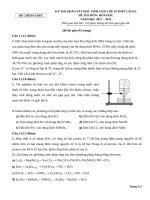 đề khảo sát học sinh giỏi hóa 10 Lần 2