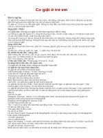 Co giật ở trẻ em cách sơ cứu cách chăm sóc và điều trị