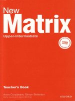 New matrix upper intermediate teacher book