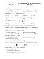 tổng hợp đề thi thử môn toán năm 2018