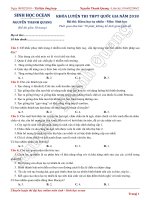 Đề 40 câu đếm mệnh đề SINH học OCEAN