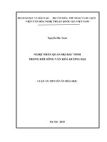 Nghệ nhân quan họ bắc ninh trong đời sống văn hoá đương đại 